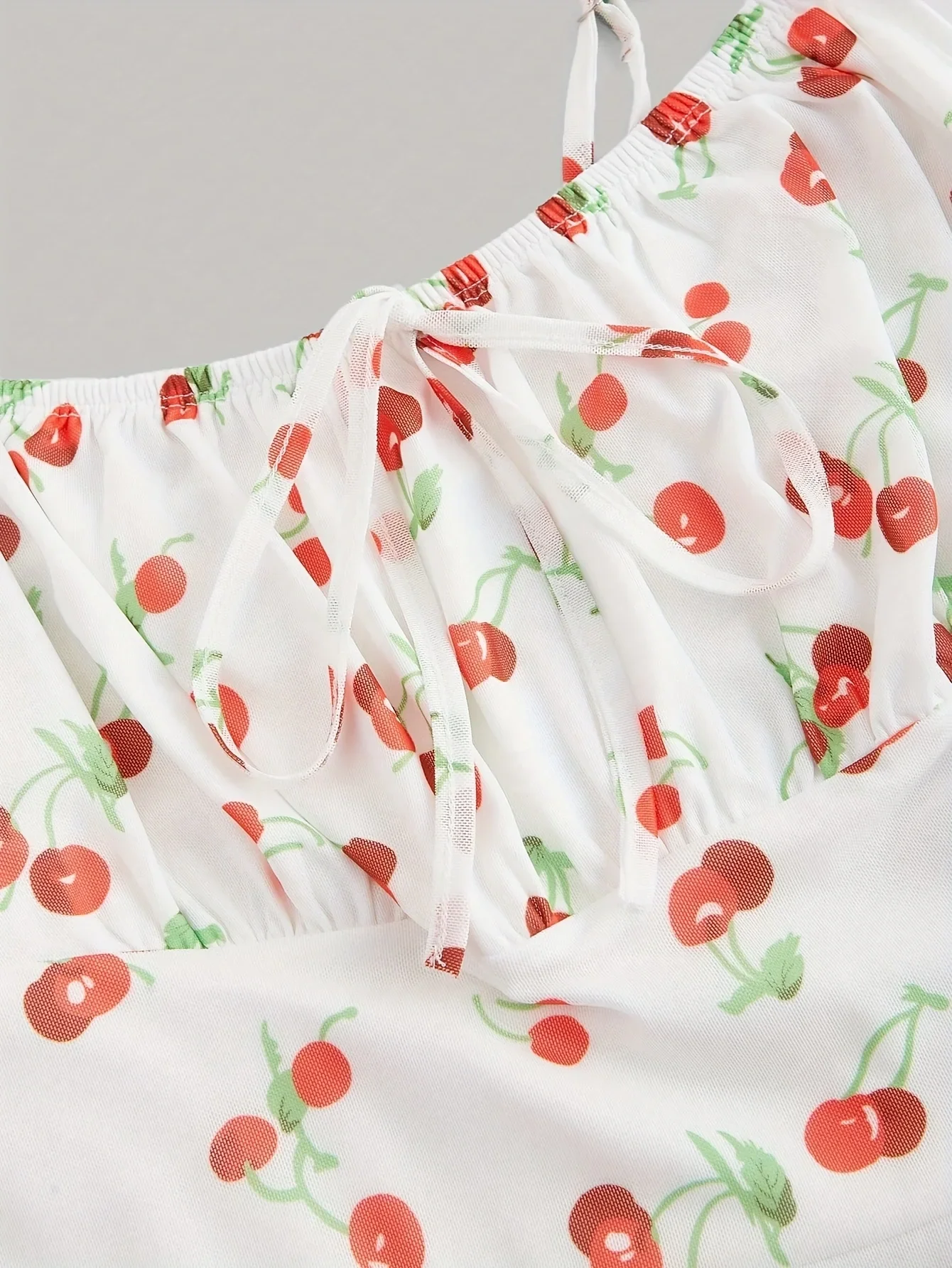 Kirsche Gedruckt Vintage Sommer Kleider Y2k Frauen Schaukel Robe Party Kleid 2025, Neue Casual Vestidos Sexy Liebsten A-linie Sommerkleider