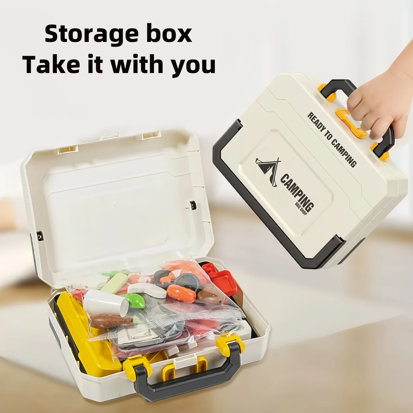 Chariot à main pour Barbecue, ensemble de jeu de cuisine pour enfants, vaisselle, Micro articles, valise à bonbons alimentaires, jouets de jeu de rôle pour enfants, nouvelle collection 2026