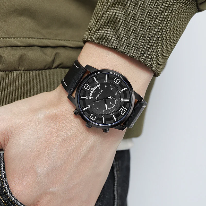 نماذج الموضة الشعبية للرجال ساعة كوارتز رياضية ساعة رياضية للطلاب هدية مزاجية بسيطة