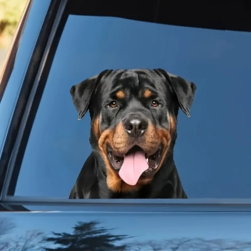 

1PC Rottweiler Car Window Stickers Waterproof Durable DIY Auto Bumper Trunk Side Body Vinyl Decals Funny Animal Decoration