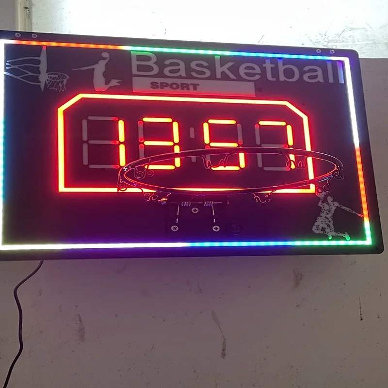 Electronic LED Digital Sport Theme Wall Calendar Clock IR sensor auto point counter display