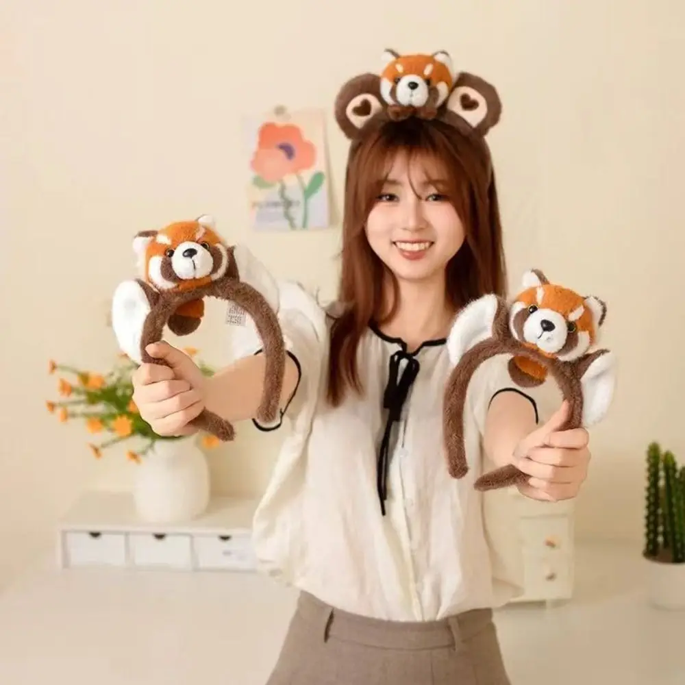 

Забавные легкие повязки для волос с мультяшным енотом, нескользящие регулируемые обручи для волос, косплей