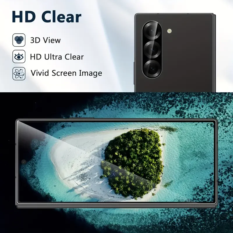 2 Stück Einfach zu Installierender Displayschutz für Samsung Galaxy Z Fold 7 8 Z Fold7 ZFold7 Privatsphäre Anti-Spionage Klare Front-Hartglasfolie – Detail 4