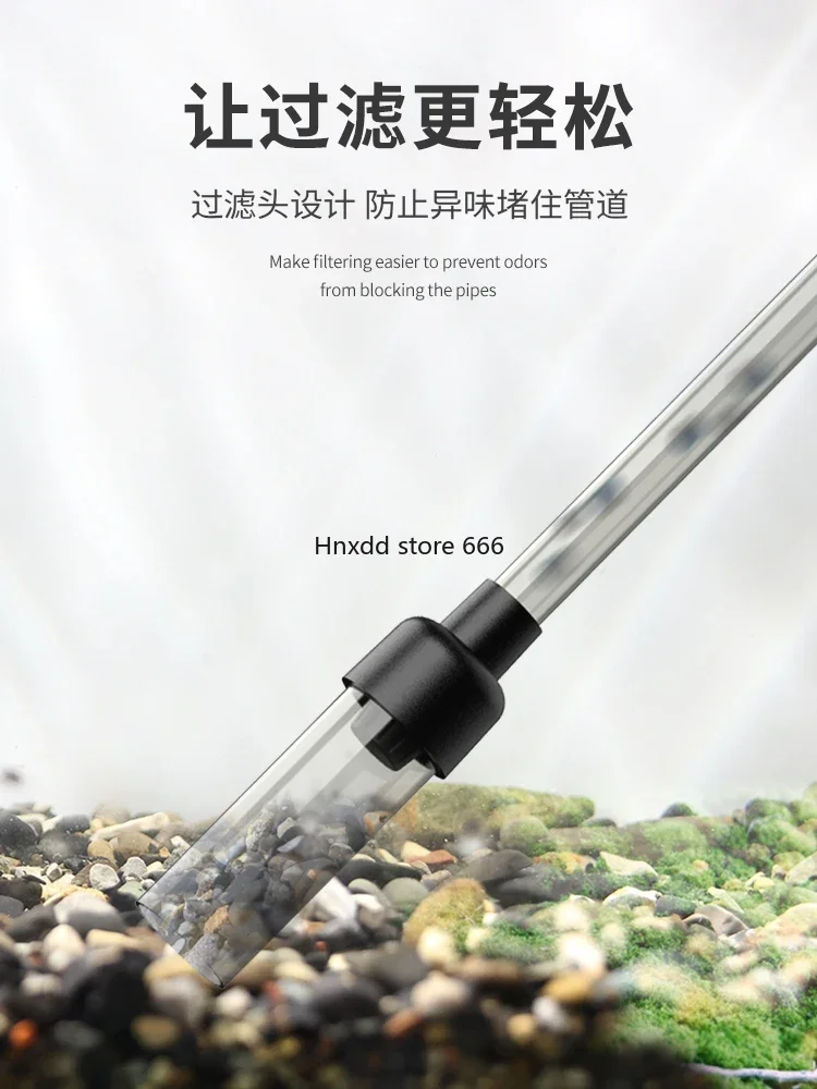 Tanque de peces, cambio de agua, inodoro de arena