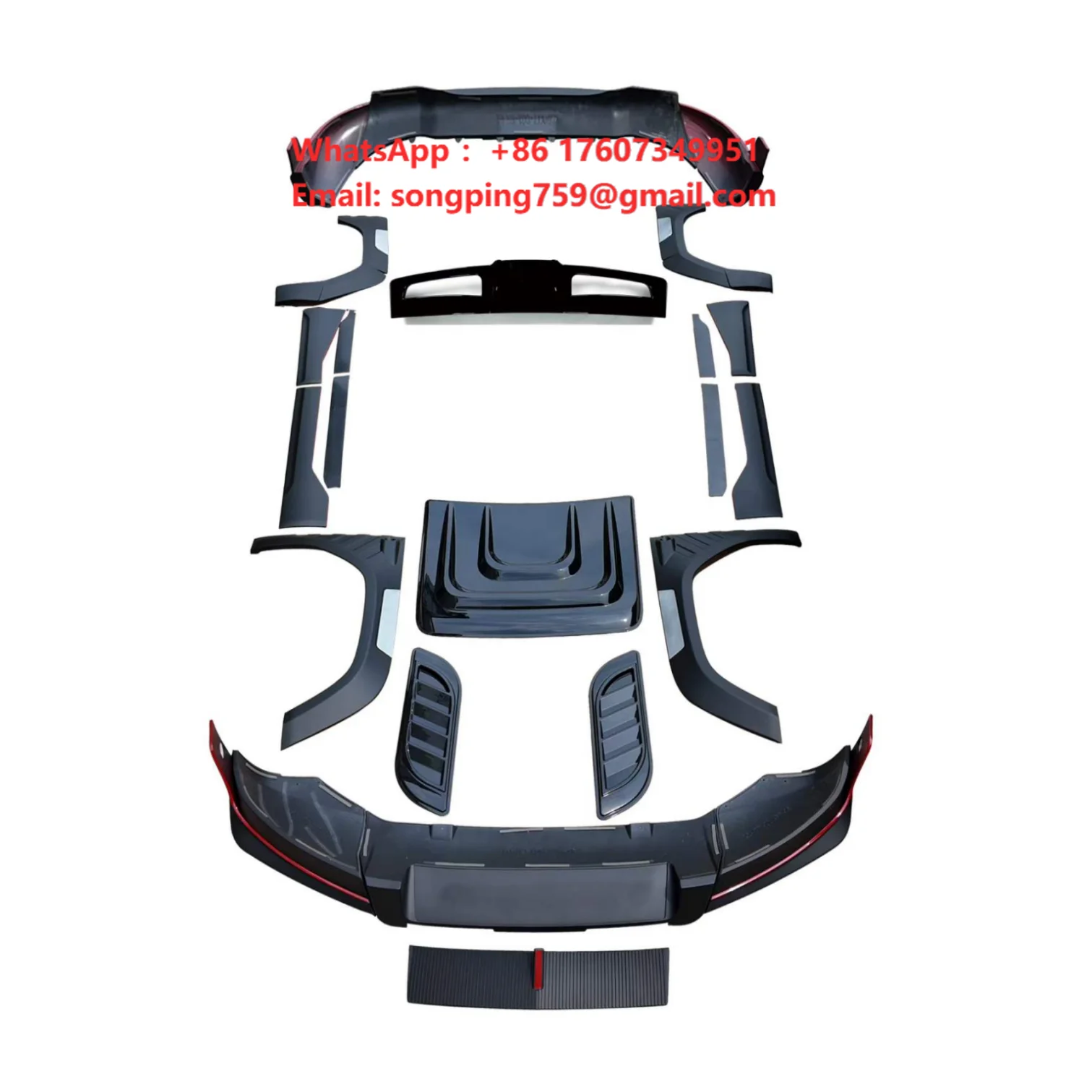 Front Rear Bumper Body Kit With Roof Spoiler for BYD Ti7 Fang Cheng Bao Ti7