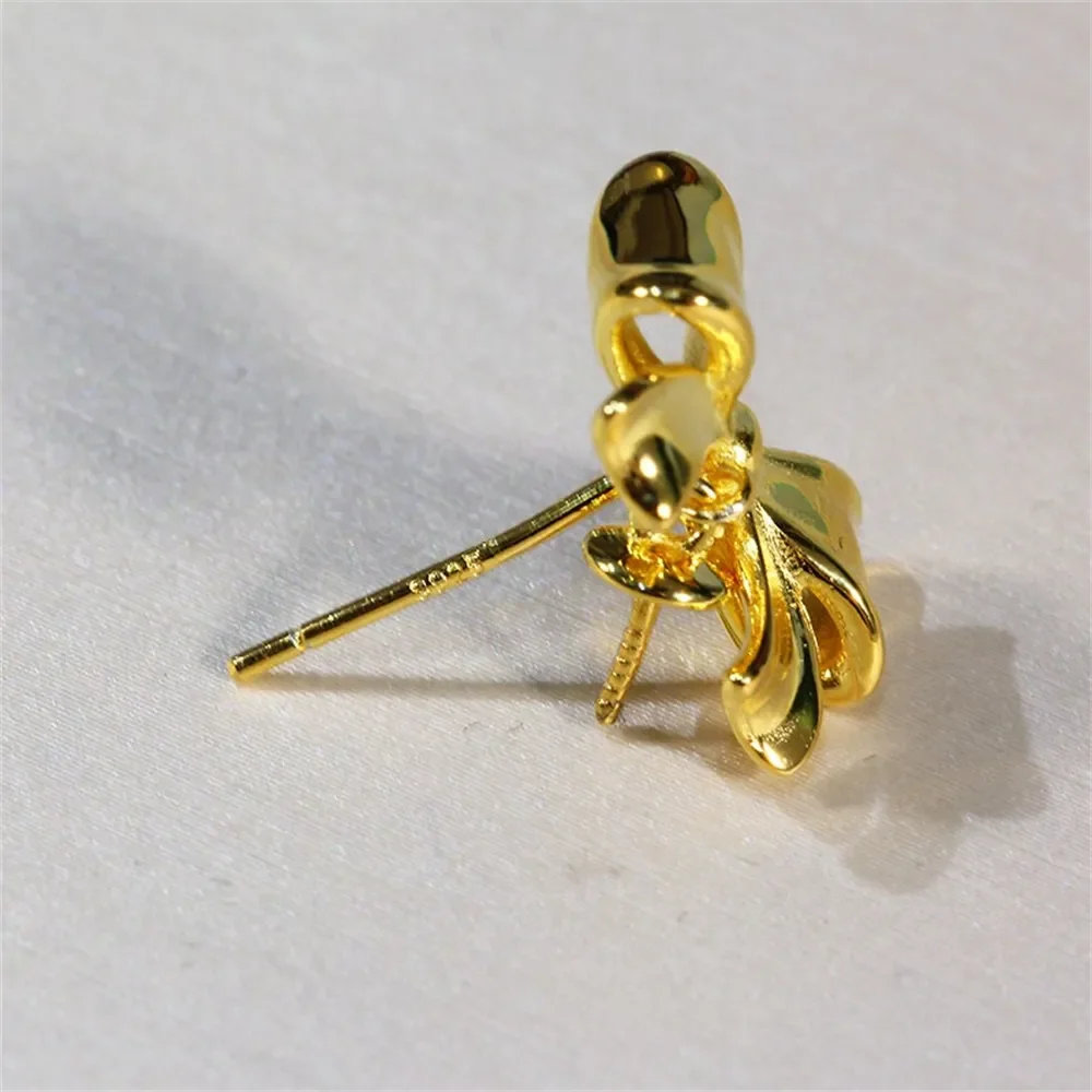 

Серьги из стерлингового серебра 925 пробы с жемчугом, принадлежности для самостоятельного изготовления ювелирных изделий, пустые стойки для сережек для аксессуаров ручной работы, без жемчуга