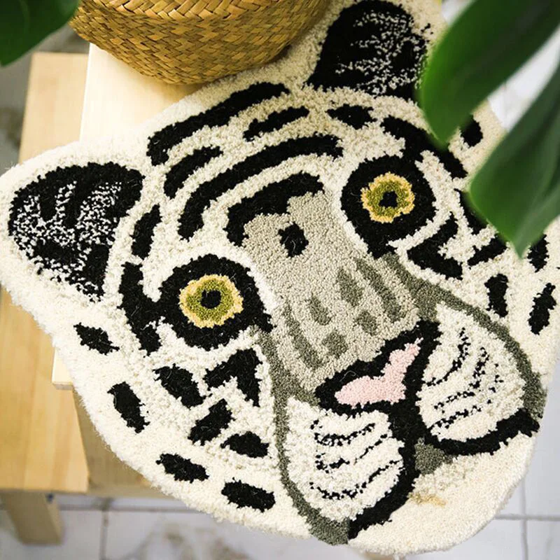 Nordic 3D Wild Animal Carpet Rug Giraffe Tiger Chair Cushion Anti Slip Bathroom Floor Mat Bedroom Bedside Carpet Furry Doormat - Image 4