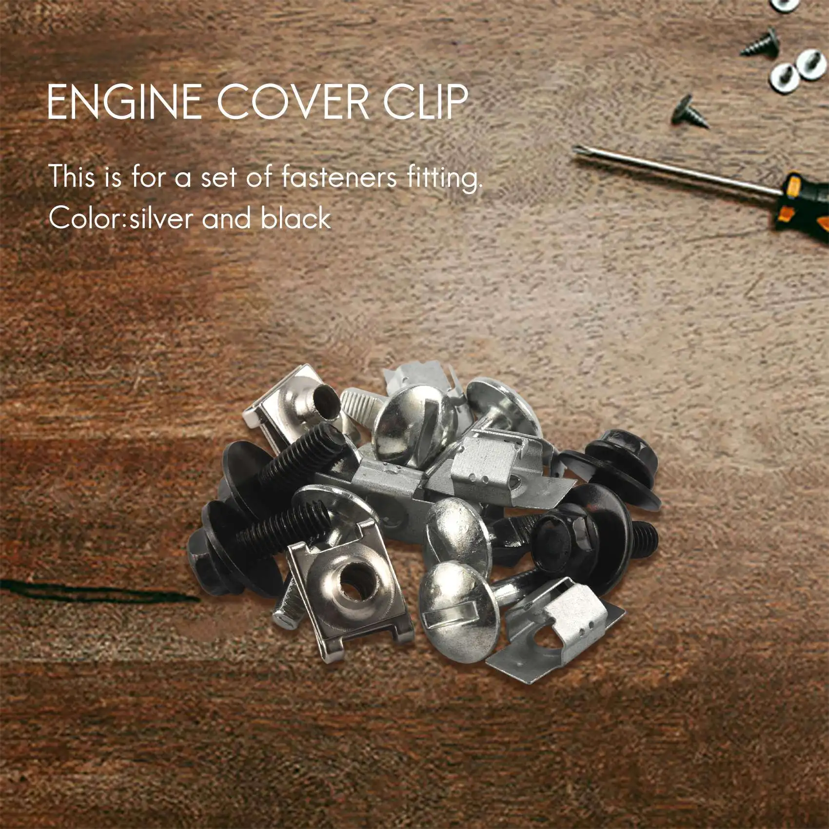 Super Sale 20 Pcs Engine Cover Fixing Fitting Clips Screws Kit for Citroen C5 Peugeot 407 view 5