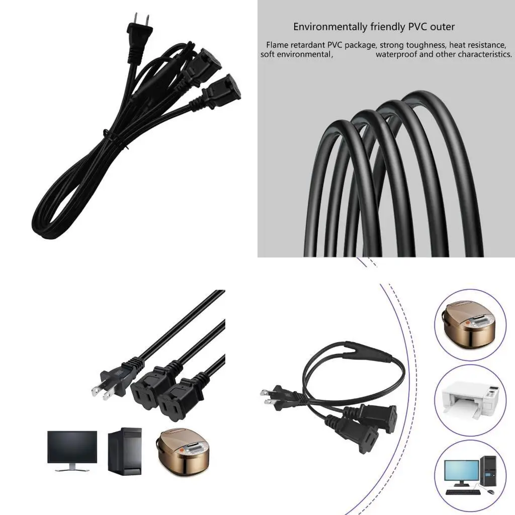 

Y1UB Nema1-15P Safe Power Conversion Adapter, 1 Male to 2 Female US Standard 2P