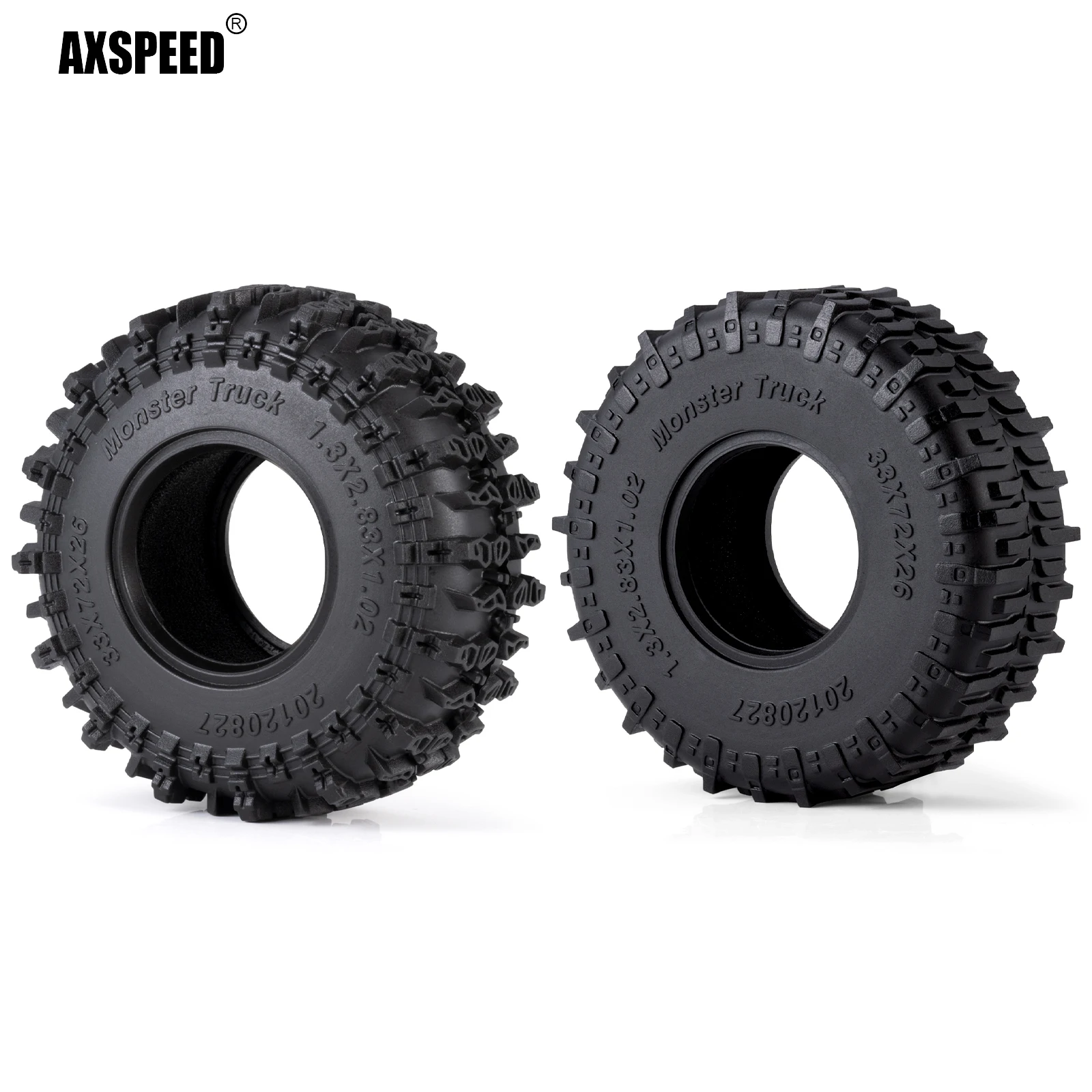 AXSPEED 4 Stücke 72 MM Weiche Reifen Mit Metall 1,3 Beadlock Felge Für 1/18 RC Rock Crawler Auto TRX4-M Upgrade Zubehör