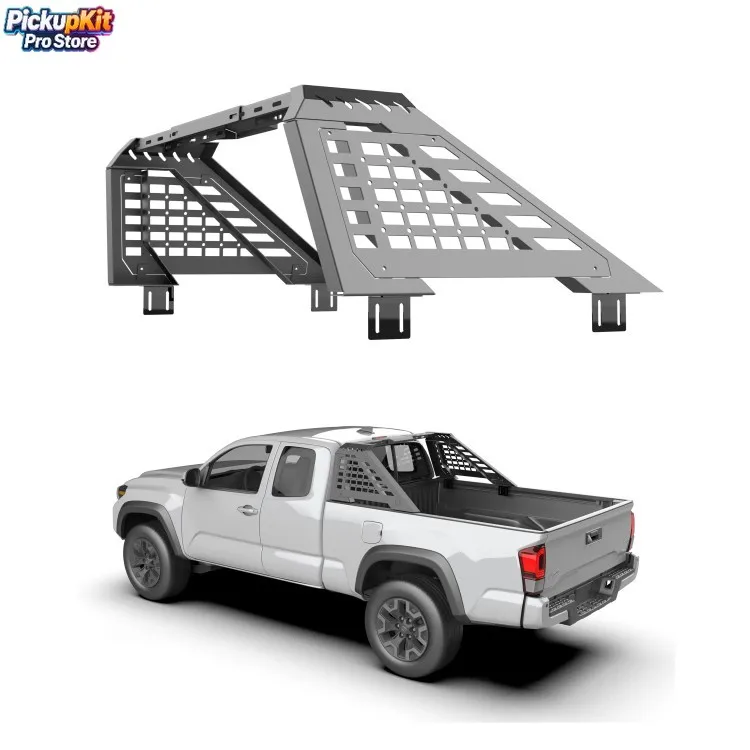 

Heavy‑Duty Aluminum Roll Bar with 2×130L Lockable Storage Boxes for Pickup Trucks 600 LBS Capacity