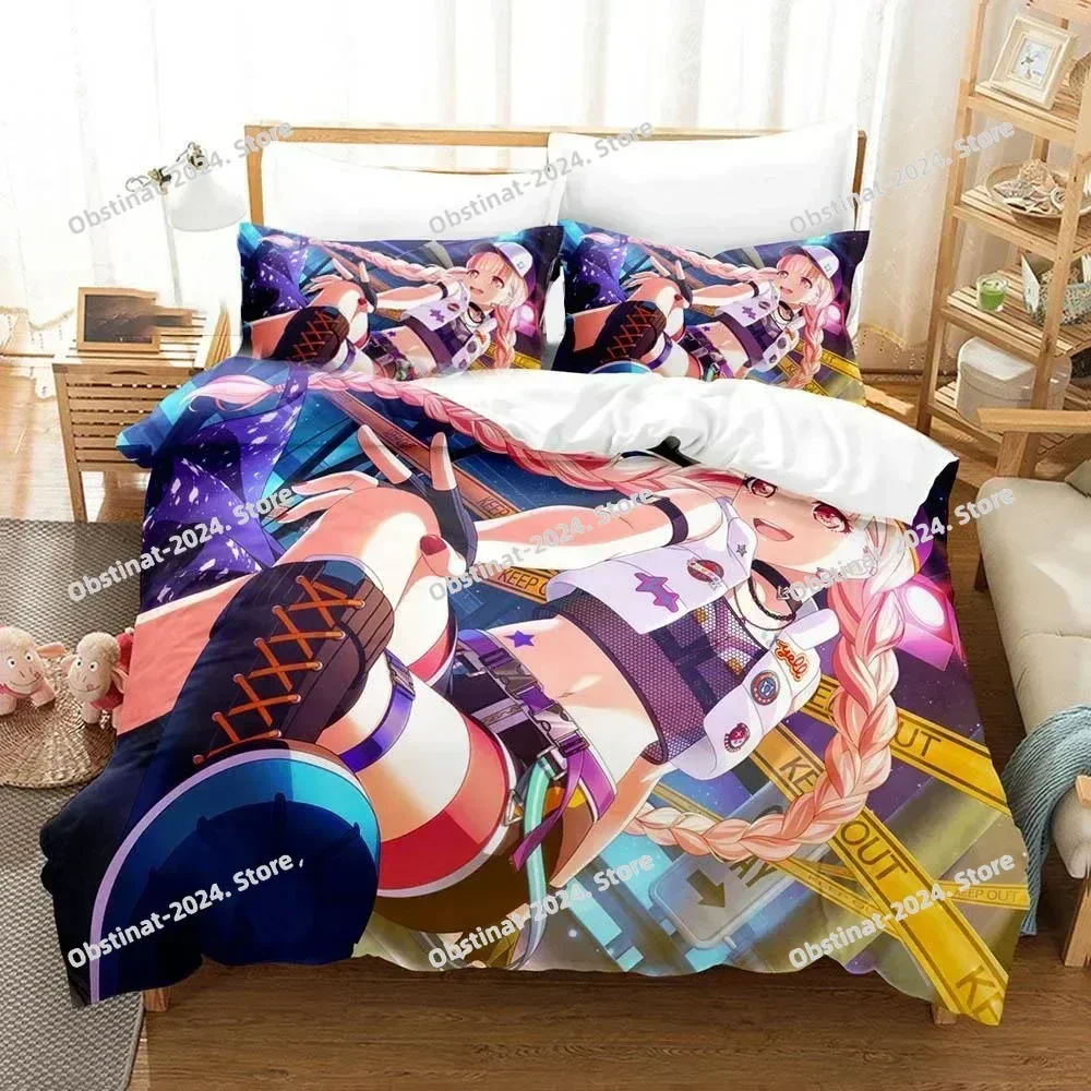 New Nyubara Reona Bedding Set Anime Raise A Suilen Duvet Cover Full Queen King Size Pillowcase Bed Printed Bed Set Single Twin