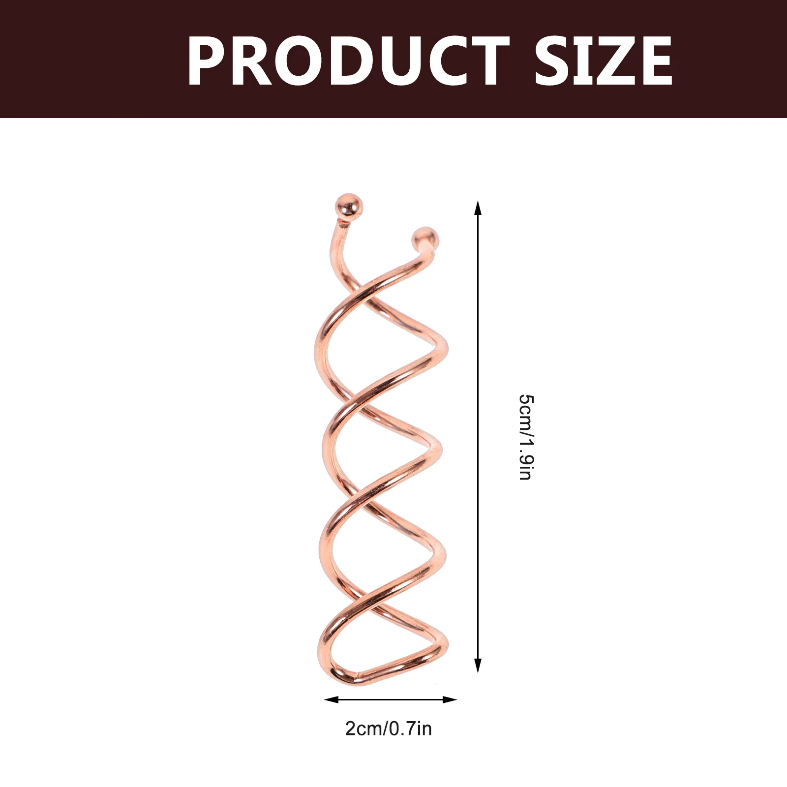20 قطعة من مشابك الشعر الحلزونية، دبابيس لولبية مرنة، صانع كعكة سهل للشعر الطويل، إكسسوارات تصفيفة الشعر للنساء باللون الذهبي الوردي #2