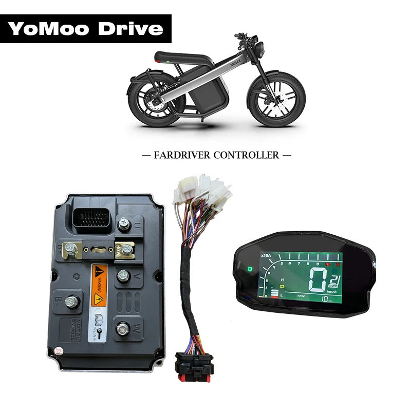 

VOTOL EM300S 8KW-10KW Boost DC 550A Peak Phase 700A Brushless DC Controller with DKD Display For QS In-Wheel Hub/Mid-Drive Motor