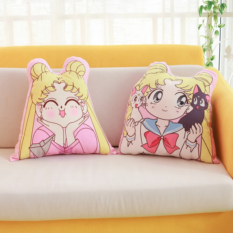 Anime Sailor Moon Pluche Kussens Cartoon Afbeelding Gedrukt Gevulde Kawaii Room Decor Meisjesachtig Sofa Kussen Prachtige Gift Voor Meisjes