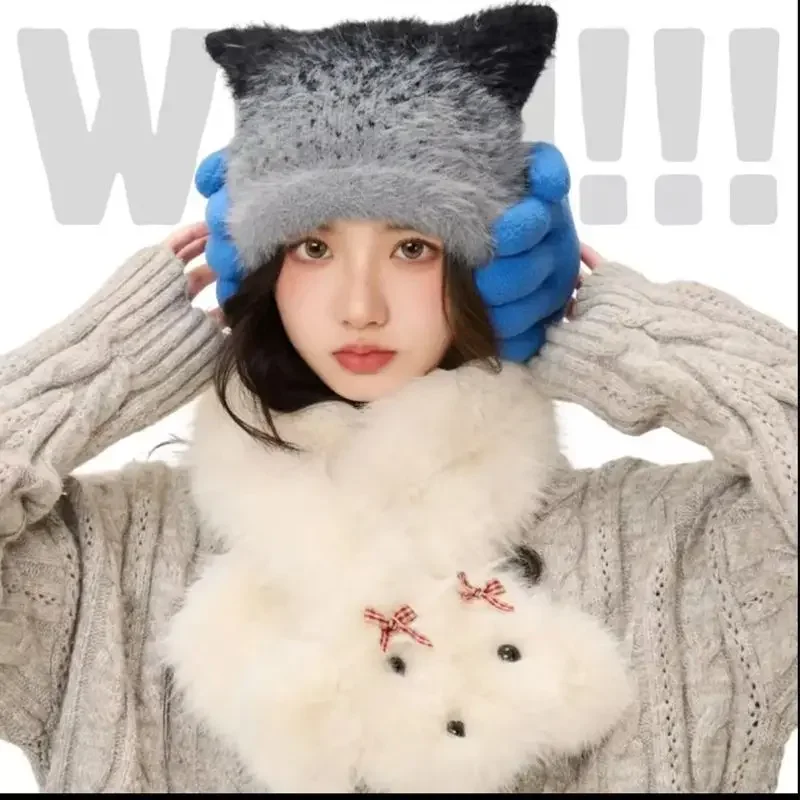 2026 Earmuffs Keep Warm and Funny Couples Warm Hand Earmuffs To Send Friends Spoof Stuffed Plush Gift Xmas Шапки Зимние Меховые