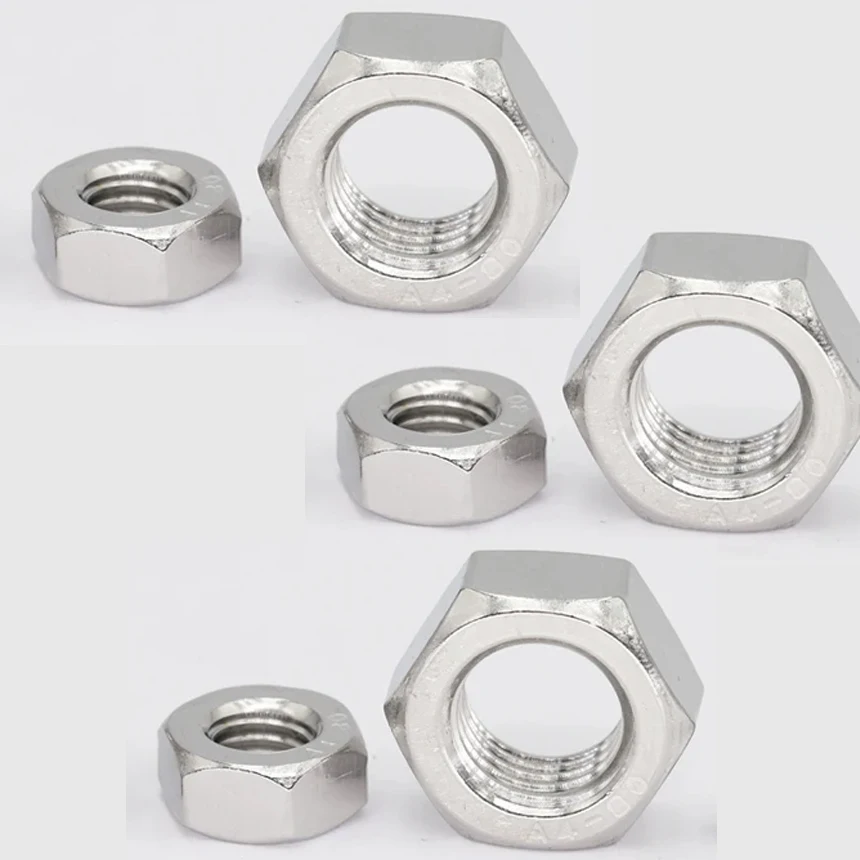 10Pieces M7 1mm Pitch 304 Stainless Steel A2-70 Nut