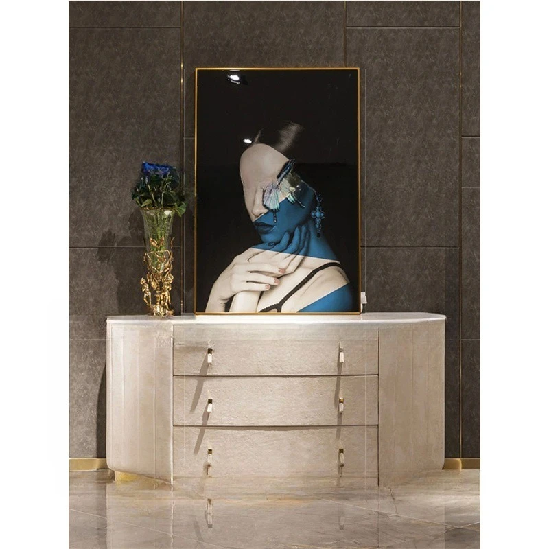 dining side cabinets, high-end villa porch cabinets, lockers, style minimalist furniture