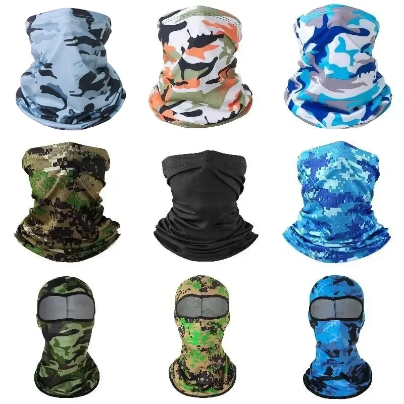 Outdoor UV protection bandana scarf neck warmer multifunctional fishing hiking cycling face head wrap cover bandana headband cap