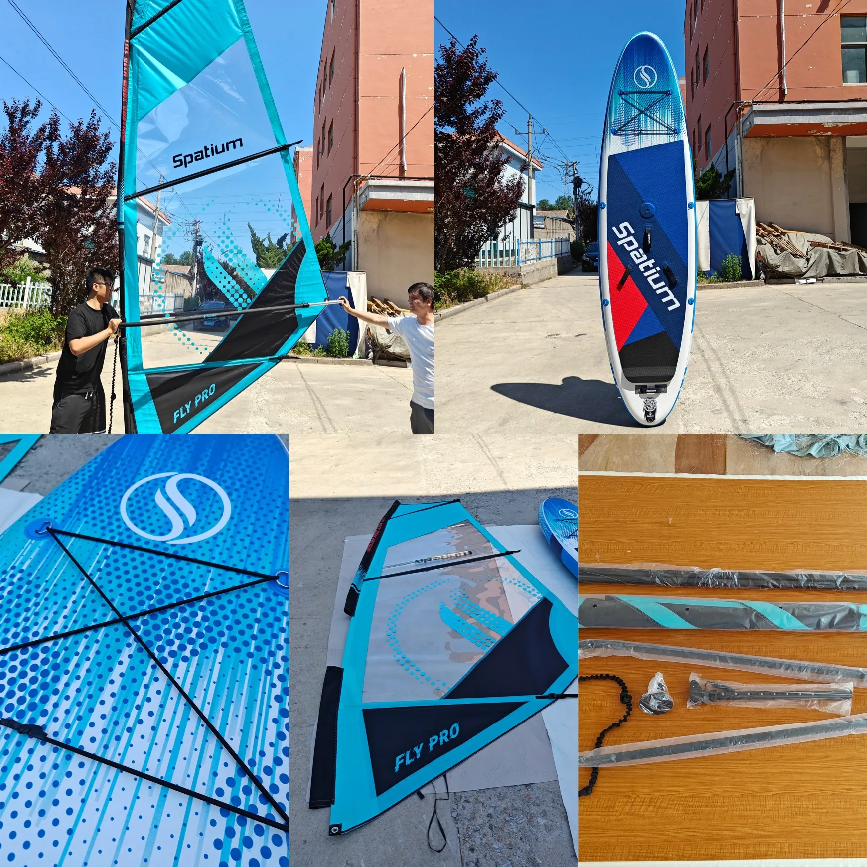 Universal base for stand-up surf paddle board with accessories Inflatable paddle board