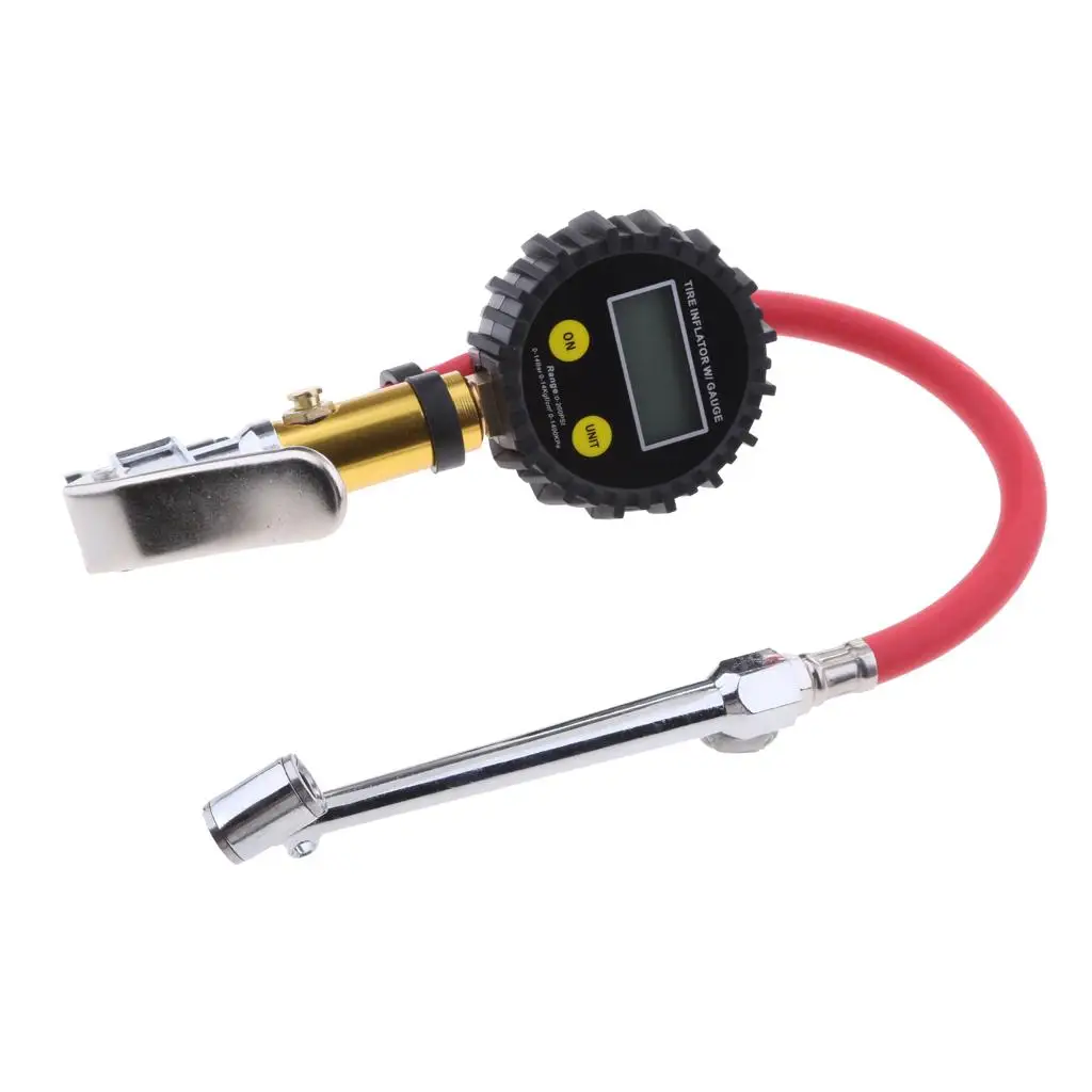 

Digital Tyre Inflator with LCD Display Precision Pressure Gauge for Car Motorcycle Bike Universal Air Compressor