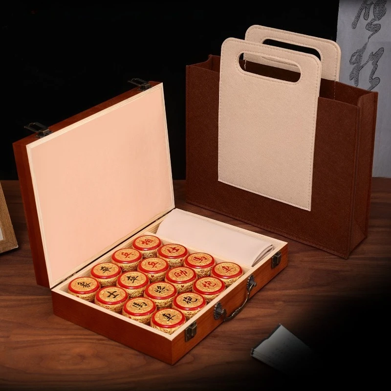 Family Chinese Chess Wooden Small Gift Portable Professional Chinese Chess Luxury Board Games Conveniente Entertainment Toys