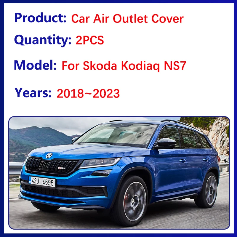 For Skoda Kodiaq NS7 2022 Accesories 2018~2023 Car Air Outlet Cover Unders Anti-Clogging Anti-Dust Seat Dust Decoration Stickers