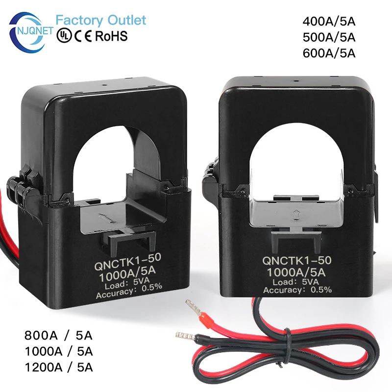 

split core current transformer sensor QNCTK1-50 1500A 5A 1200A 1000/5A 800/5 05 class clamp ct current transformer open type