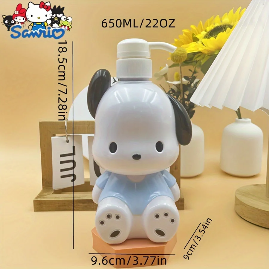 Sanrio Cartoon Hello Kitty duża pojemność Cinnamoroll butelka z pompką do balsamu Kawaii akcesoria łazienkowe szampon do mycia ciała dozownik
