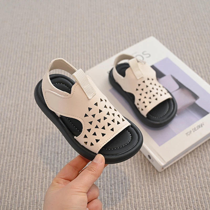 Kids Open-toe Sandals for Boys Girls 2025 Summer Non-slip Lightweight Toddler Beach Shoes Simple Comfort Outdoor Scuba Sandals