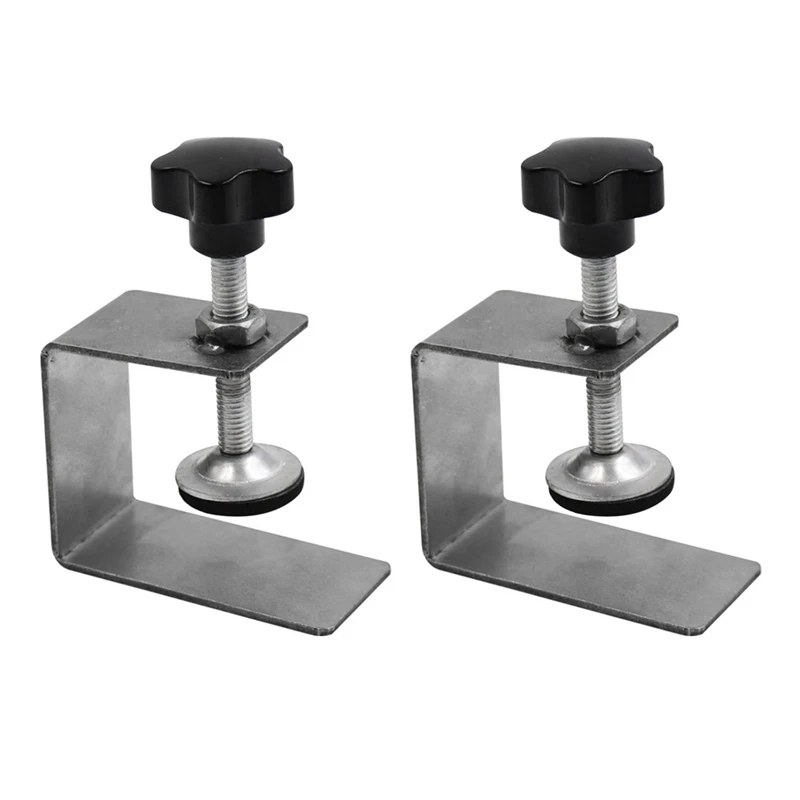 2Pcs Home Improvement Smooth Woodworking Drawer Front Installation Clamp Hardware Jig Accessories Stainless Steel