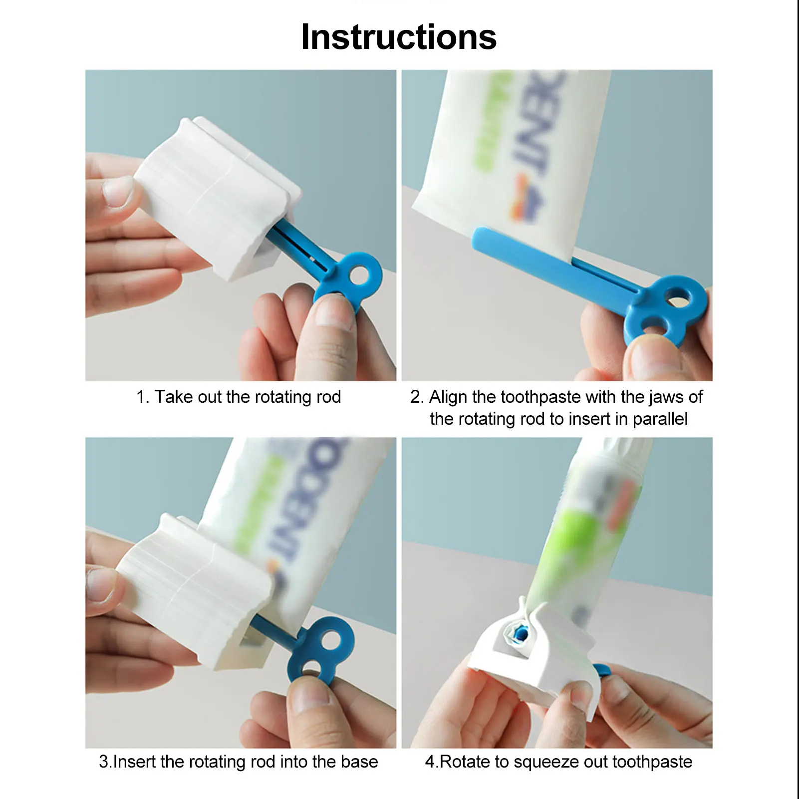 Rolling Tube Toothpaste Squeezer Toothpaste Seat Holder Stand Rotate Toothpaste Dispenser For Bathroom Tube Roller Winder