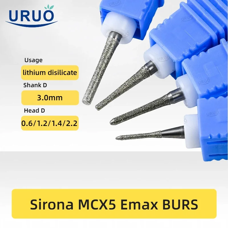 

Стоматологические фрезерные сверла для шлифовки Sirona MCX5, 0,6/1,2/1,4/2,2 мм, шлифовальные протезы из дисиликата лития, лаборатория CAD CAM