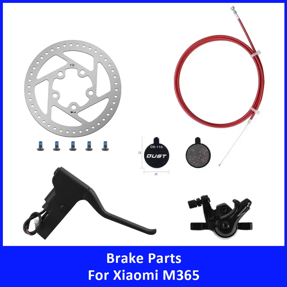 

Brake System Repair Parts for Xiaomi M365 Brake Handle Brake Caliper 110mm Brake Disc Brake Pads Brake Cable Scooter Accessories