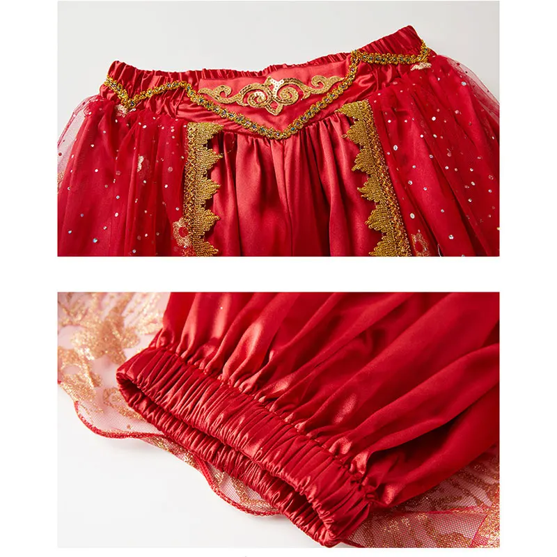 女の子サリープリンセスベリーダンス衣装セット子供インドパーティーステージパフォーマンスファンタジースーツアラビアハロウィンボリウッドダンスウェア