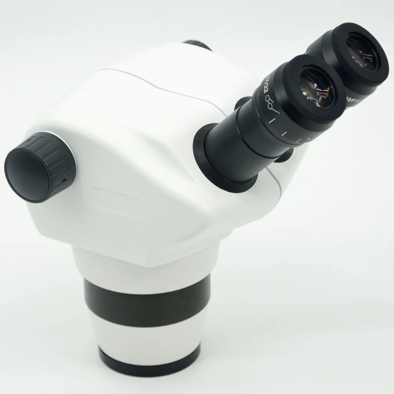 Scientific 4X-50X Binocular Zoom Stereo Microscope Head for Electronics + 0.5x Lens 220mm Long Working Distance