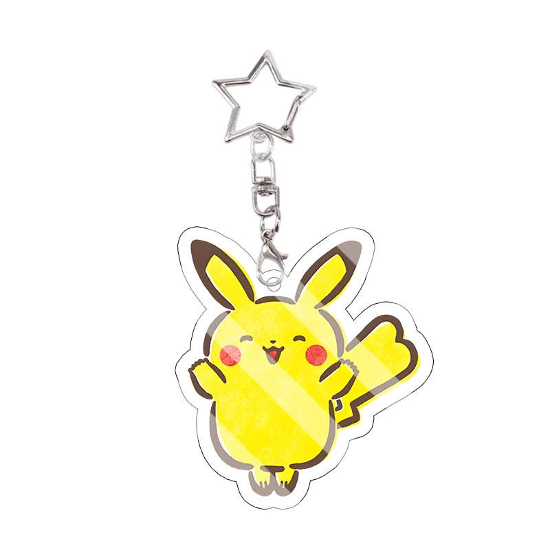 Snorlax Wigglytuff Eevee Acryl-Schlüsselanhänger Kawaii Pachirisu Trendiger Anhänger Taschendekoration Beliebte Modelle Kettenanhänger Geschenk – Detail 37