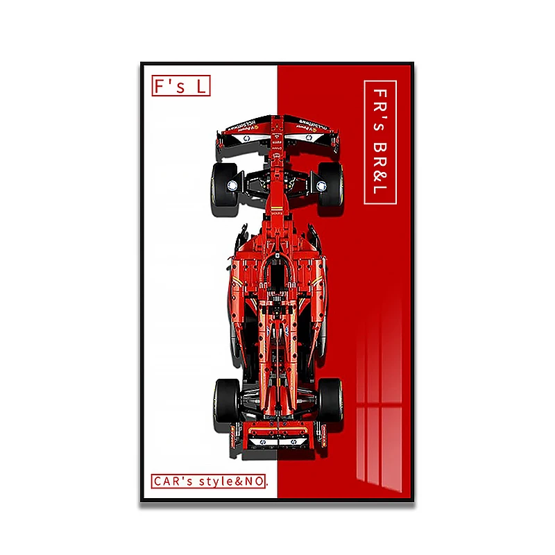 NEW Wall Mount Display box Display Wallboard with Frame Suitable for lego 42207 ferrari SF-24f1 building block car  Photo Frame - view 4