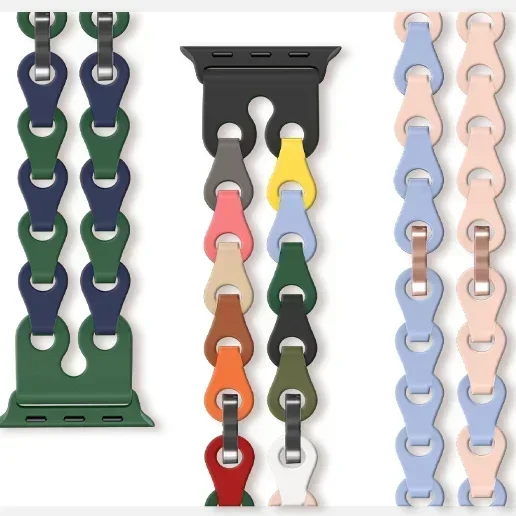 الملونة سيليكون الفرقة ل سوار ساعة يد آبل سلسلة 10 42 مللي متر 46 مللي متر سوار ل Iwatch 10 9 8 7 الترا 2 49 مللي متر 40/41/44/45/38 مللي متر حزام