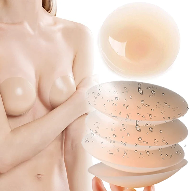 Petali del seno riutilizzabili per le donne Sollevare la copertura del capezzolo Petalo invisibile adesivo senza spalline Backless Stick sul reggiseno Adesivi per il seno in silicone