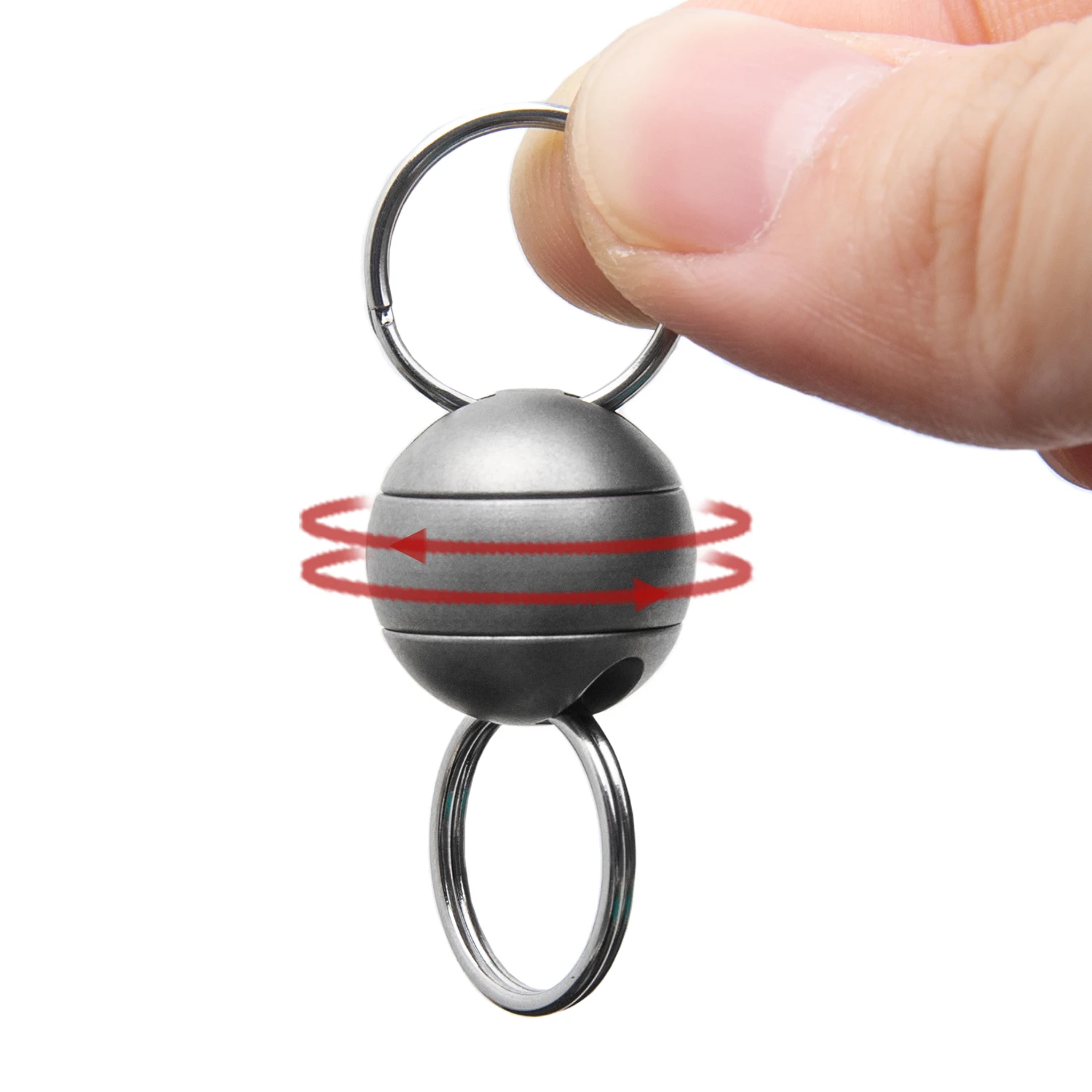 Sphere Titanium Alloy Keychain Stainless Steel Keyrings Practical Double Headed Buckle Camping Tools