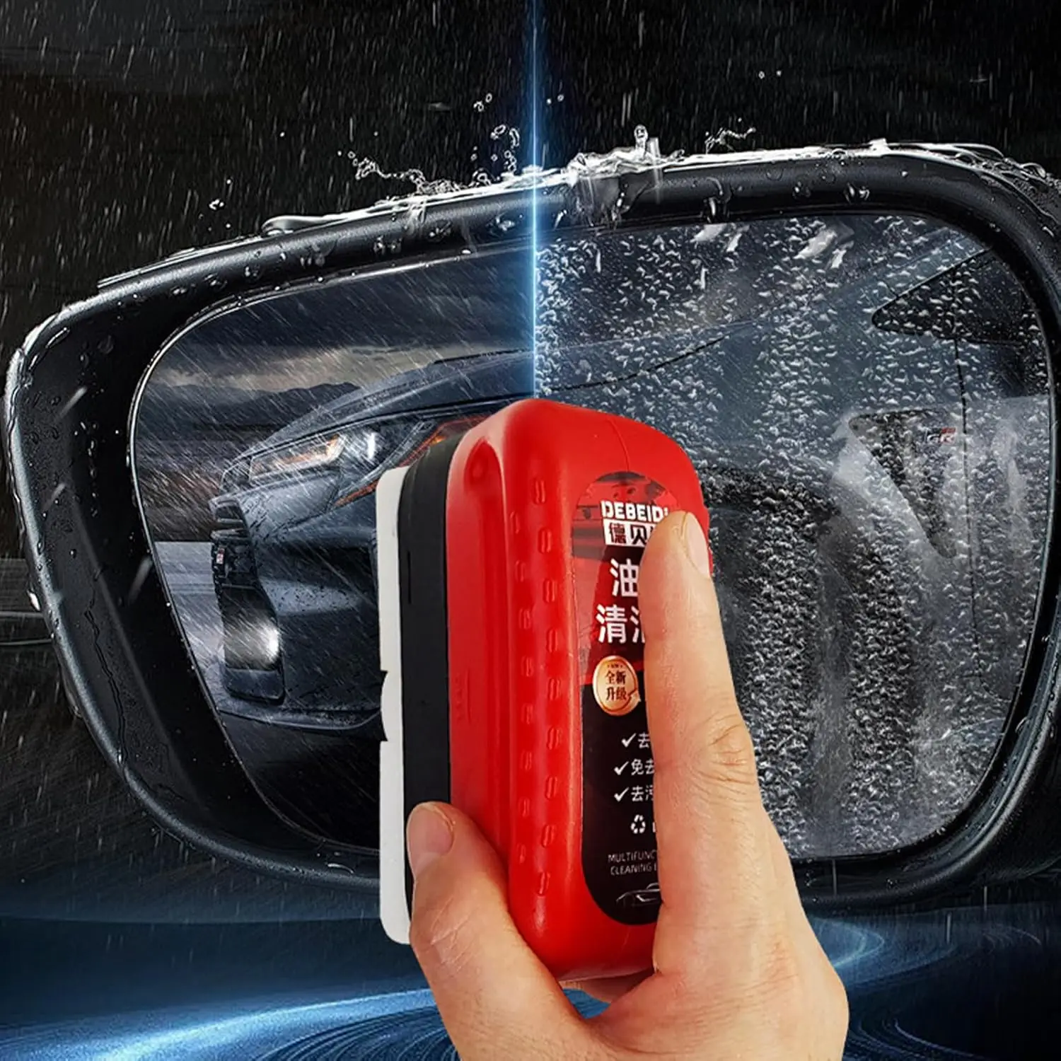 ARBITRBILOGY Automotive Oil Film Cleaner,  Glass Oil Film Remover, Anti-rain Fog Cleaning Glass Brush with Remover,  Windshield 