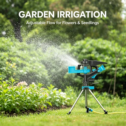 For outdoor Lawn Irrigation Sprinkler with 360 Degree Auto Rotation for Roof Cooling Wide Coverage 24m Diameter