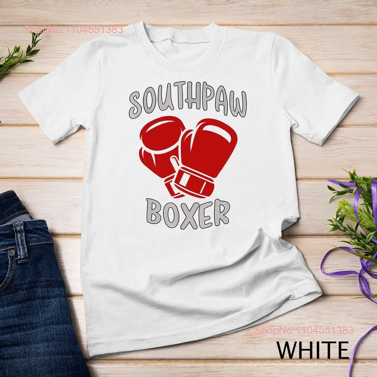 

Southpaw Stance Left Handed Boxer Boxing Gloves T-Shirt Unisex T-shirt