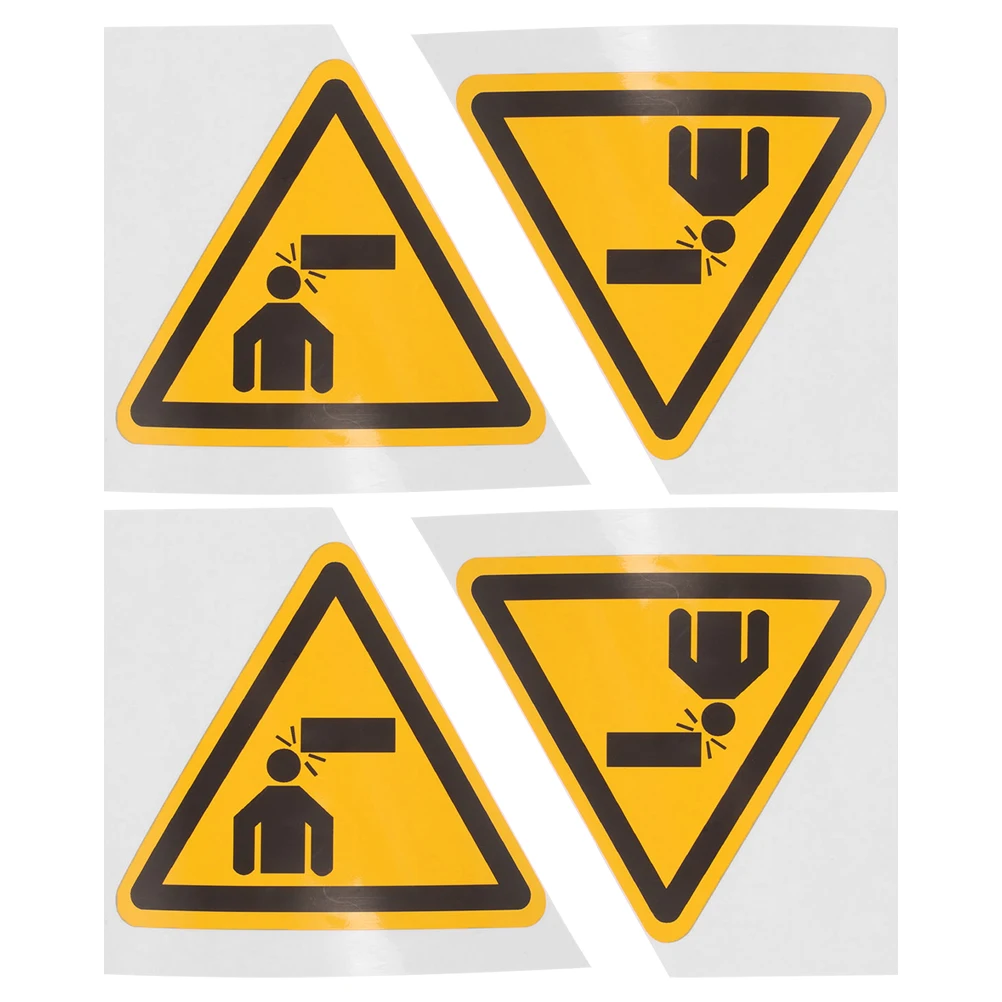 4pcs Watch Your Head Warning Signs Pvc Safety Stickers Low Ceiling Caution Signs Industrial Machine Tools Reflective