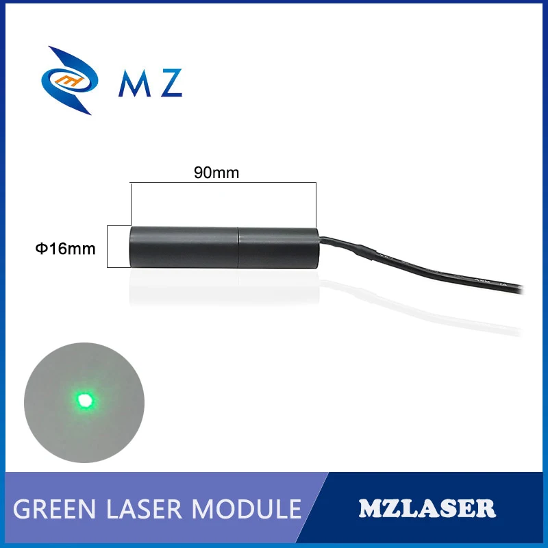 Green Dot Laser Diode Module Compact D16mm 520nm 5V 10mw 20mw 30mw 50mw Industrial Grade Machine Laser With Adapter Supply