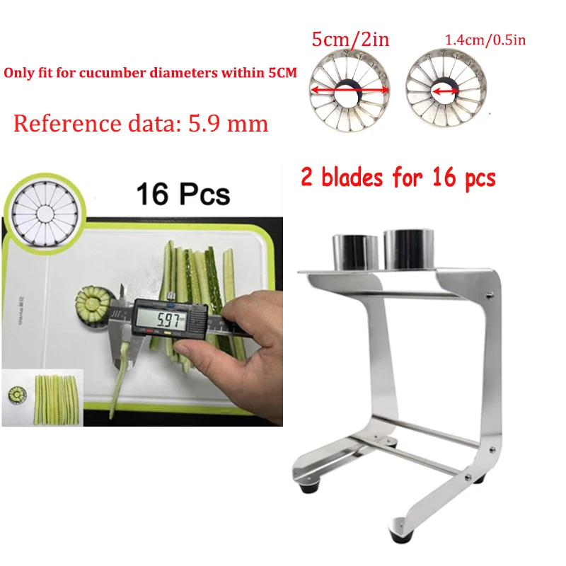 آلة قطع شرائح الخيار اليدوية SU304 - قطاعة الجزر لصنع السوشي أداة قطع يدوية لقطع مفرمة الخيار