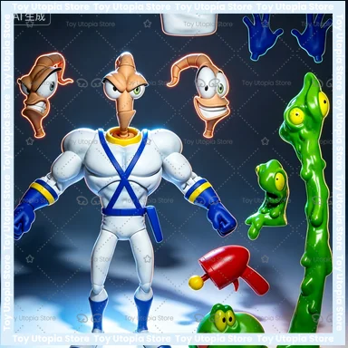 Coleccionable Original Earthworm Jim 2.0 Pdna 1/12 Psy Crow Bob Worm Body Psy-Crow The Killer, regalos y juguetes coleccionables