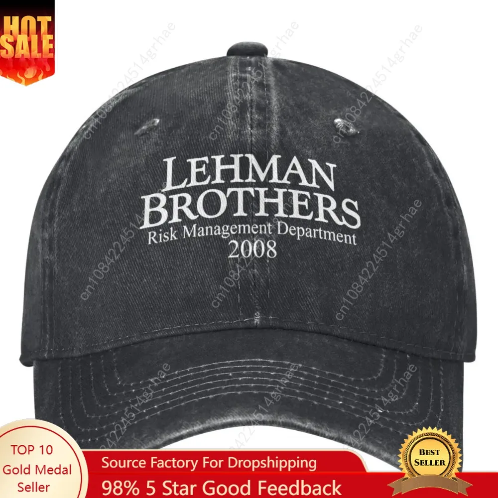 Lehman Brothers Risk Management 2008 Baseball Cap Bank Bankruptcy Trucker Hat Tennis Skate Snapback Cap Women Baseball Caps