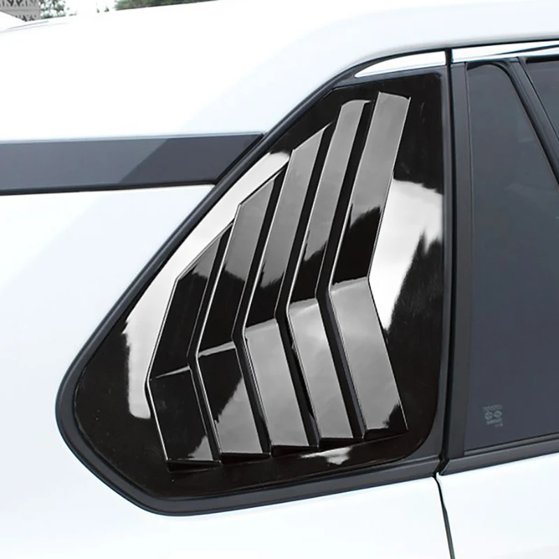 Car Rear Window Triangle Shutter Decoration Louver Stickers Trim For Toyota RAV4 XA50 Hybrid 2019 2020 2021 2022 2023